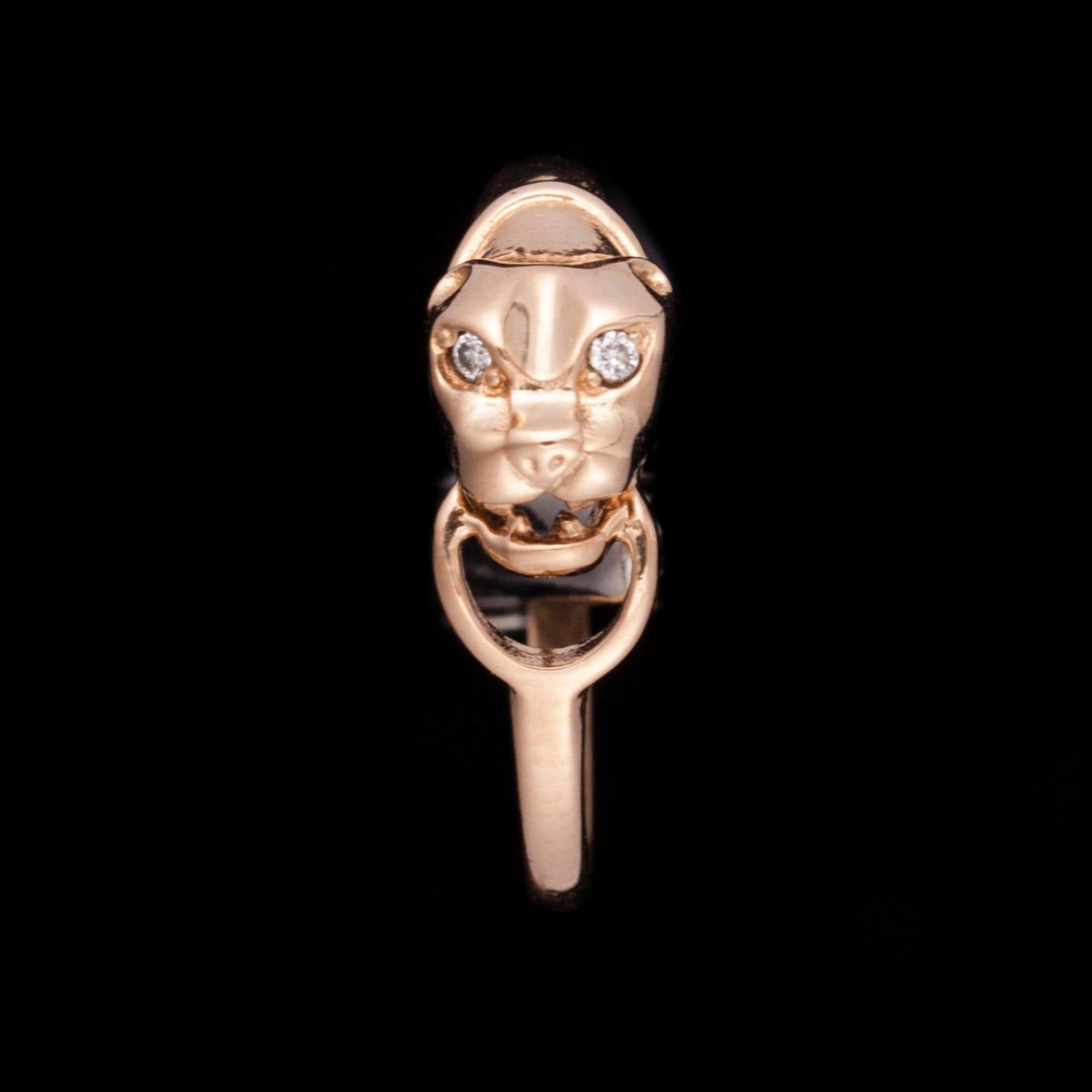 RING, 14K guld, små diamanter. Vikt 1,9 g.