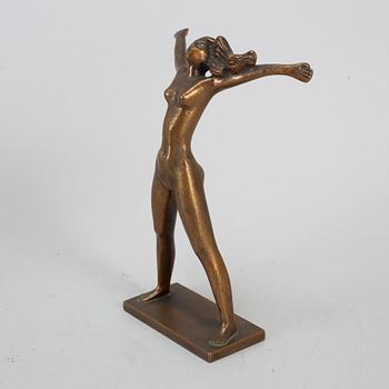 STIG BLOMBERG, skulptur, brons, Fritidsflickan", Ystad-Brons.