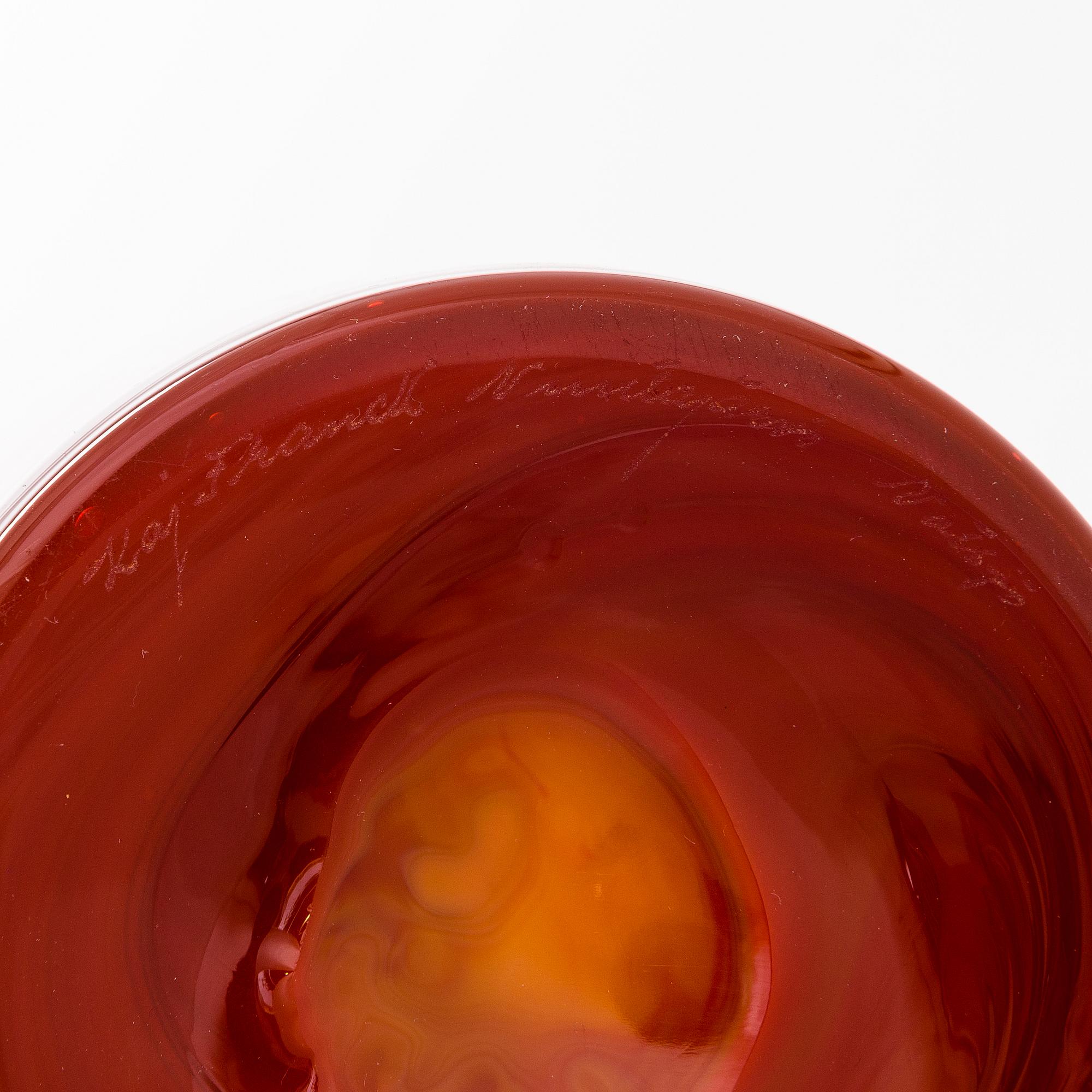 Kaj Franck, a vase signed Kaj Franck Nuutajärvi Notsjö.