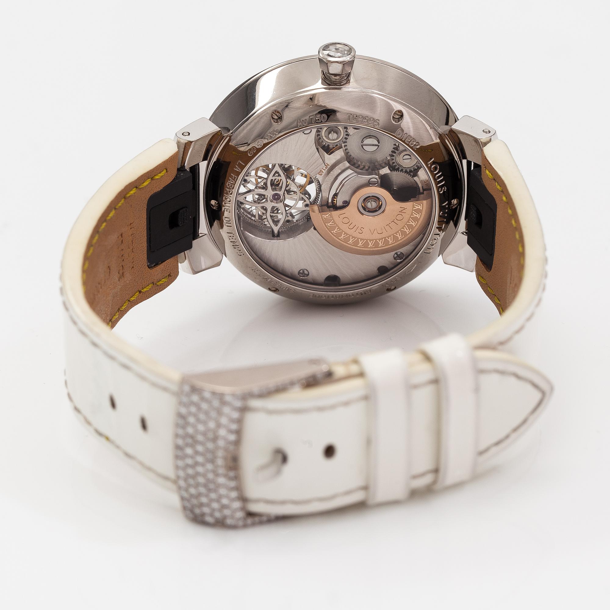 Louis Vuitton, Tambour Slim Tourbillon, wristwatch, 38 mm.