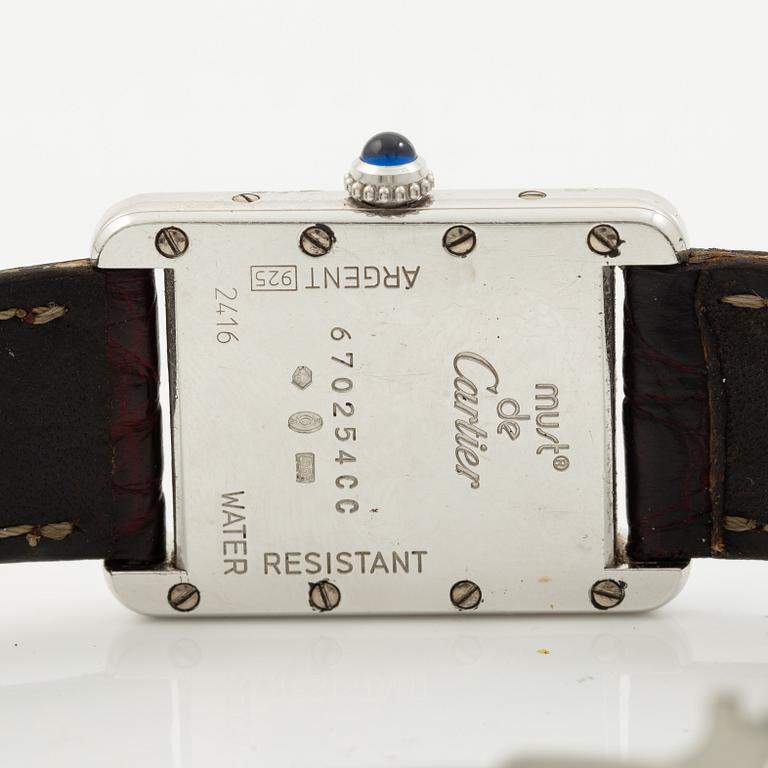 Cartier, Tank, wristwatch, 22 x 22 (29.5) mm.