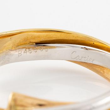 Cartier a pair of "Trinity" earrings 18K gold in three colours.