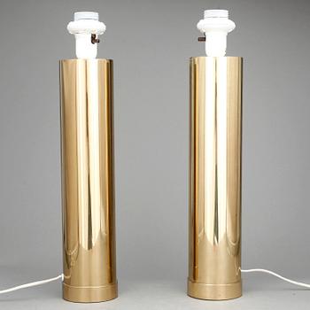 BORDSLAMPOR, ett par, Bergbom, 1900-talets andra hälft.