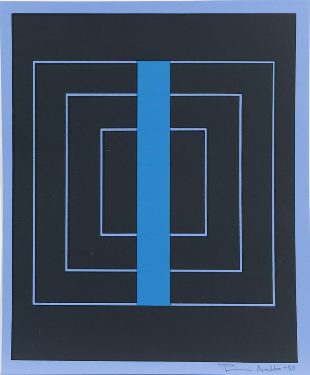 PORTFOLIO WITH SIX SERIGRAPHS, signed.