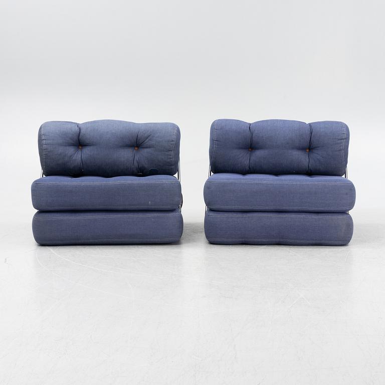 Gillis Lundgren, a pair of 'Tajt' daybeds/easy chairs for IKEA, Sweden 1970s.