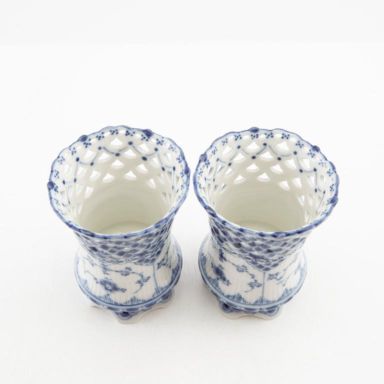 Service "Musselmalet Full Lace and Half Lace" 57 pcs Royal Copenhagen Denmark porcelain, second half of the 20th century.