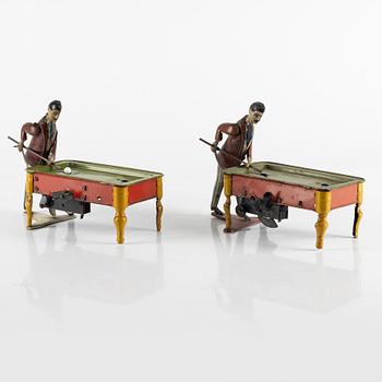Keinberger, 2 pcs "The Great Billiard Champion", Germany, first half of the 20th century.