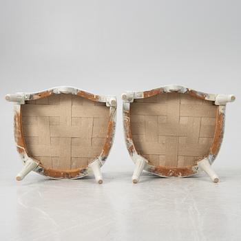 Stolar, ett par, gustavianska, 1700-talets andra hälft.