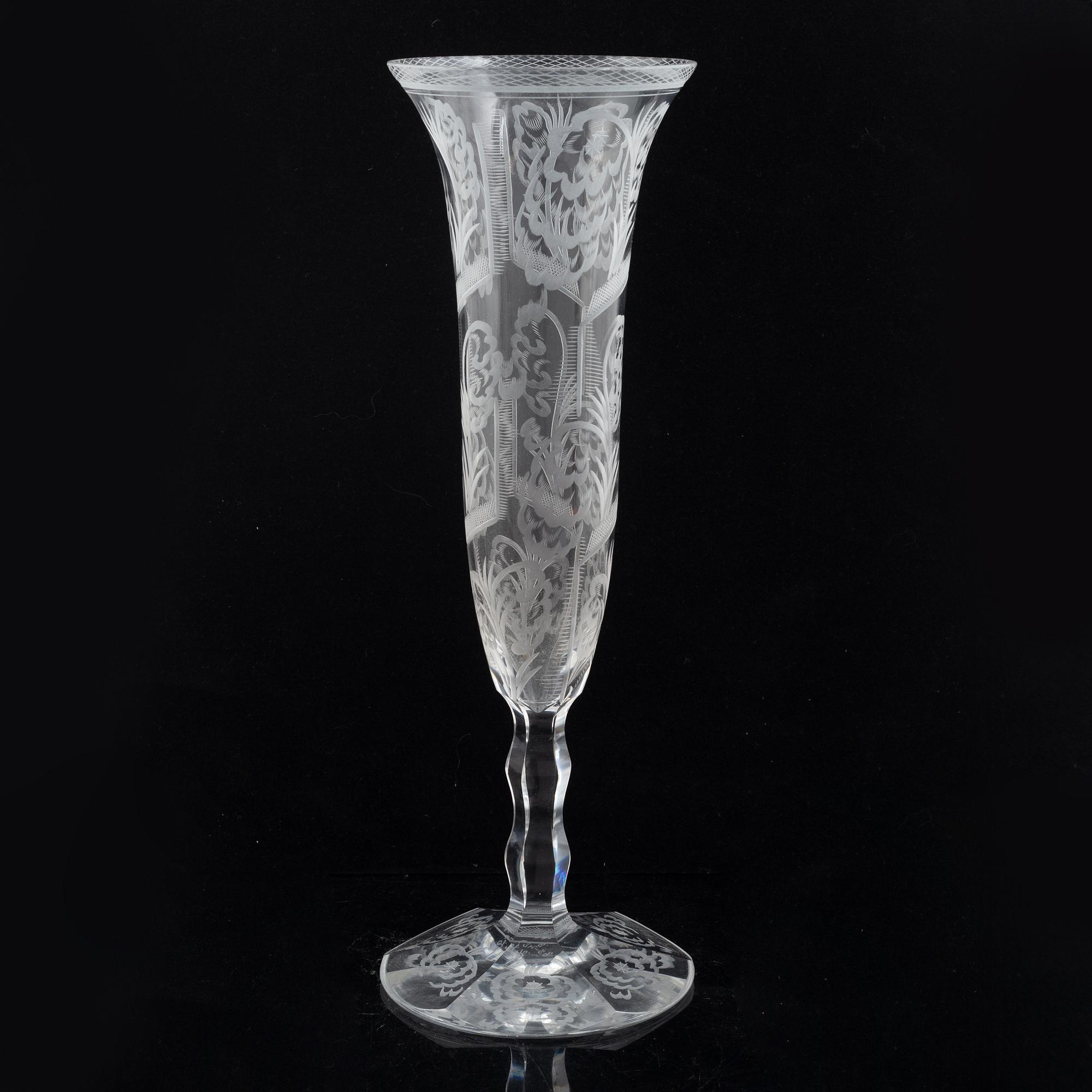Edward Hald, a glass vase, Orrefors 1929.