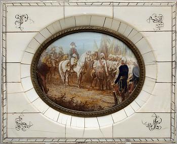 MINIATYRMÅLNINGAR, 3 st, sent 1800-tal.