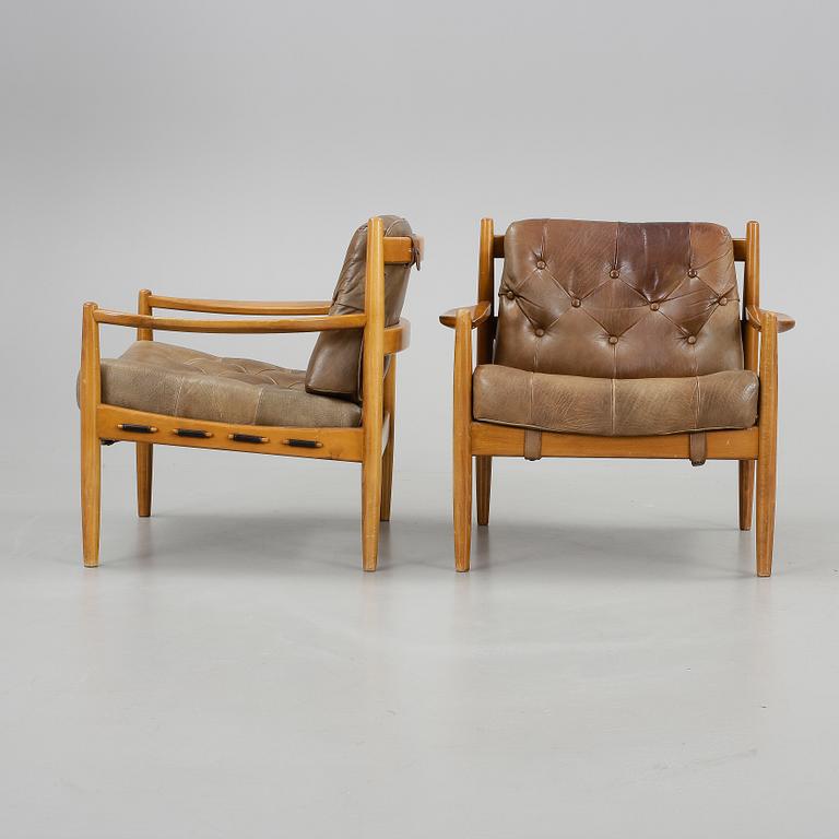 FÅTÖLJER, ett par, Läckö", OPE, Ingemar Thillmark, 1960-tal.