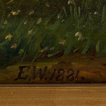EHRNFRIED WAHLQVIST, oil on canvas, signed and dated 1881.