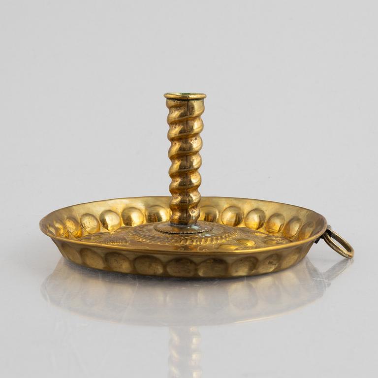 Ljusplåt / Ljusstake, Sverige, omkring år 1700, Barock.