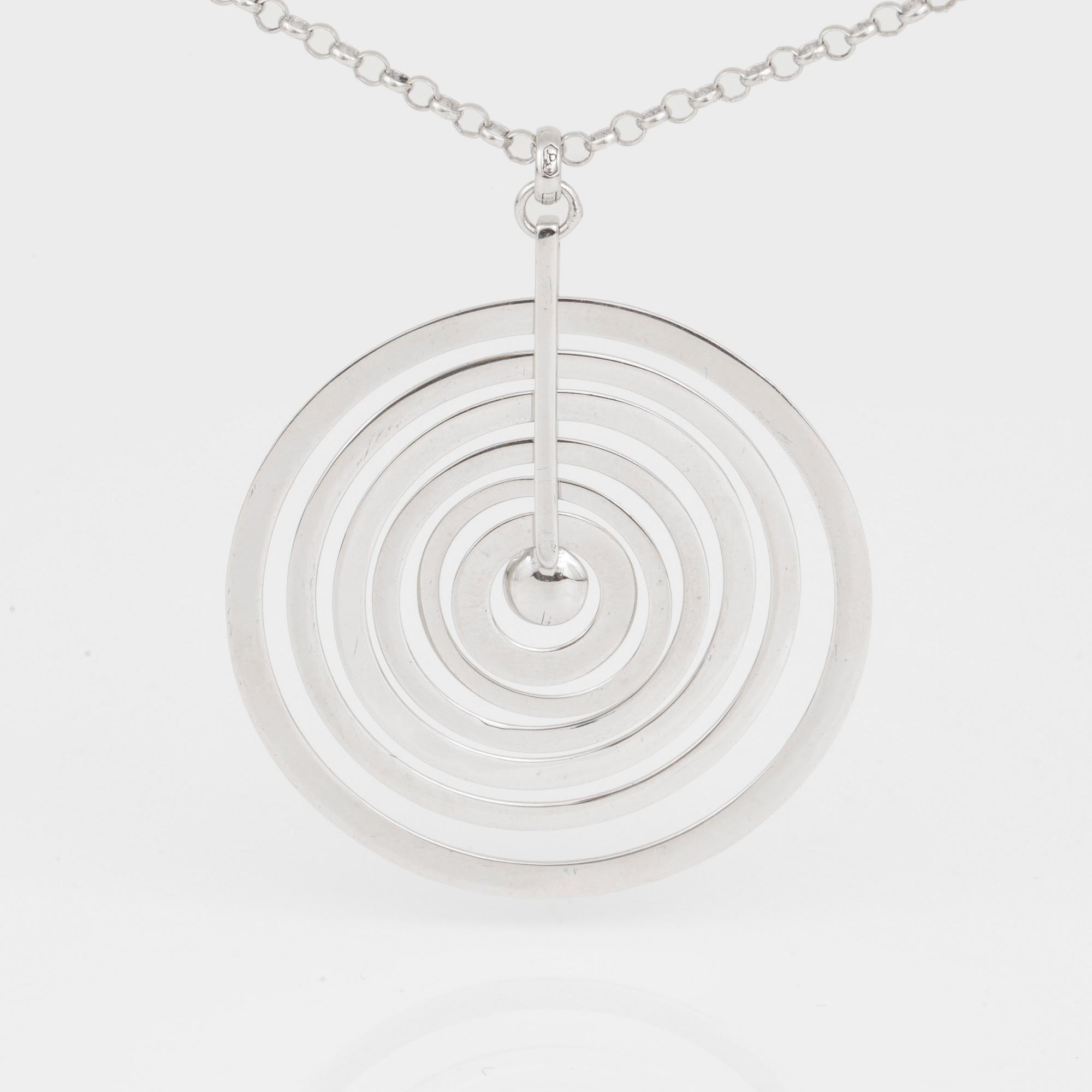 HALSSMYCKE, Tapio Wirkkala, "Silver Moon", sterlingsilver, Kultakeskus Oy, nytillverkning mellan 2000-2003.