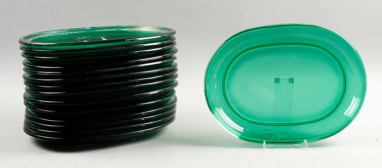 TALLRIKAR, 14 st, glas, Josef Frank, Firma Svenskt Tenn, Reijmyre och Gullaskruf.