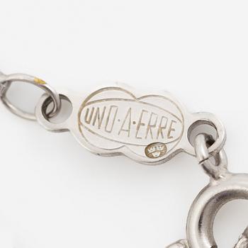 Hänge med kedja 18K vitguld med en rund briljantslipad diamant.