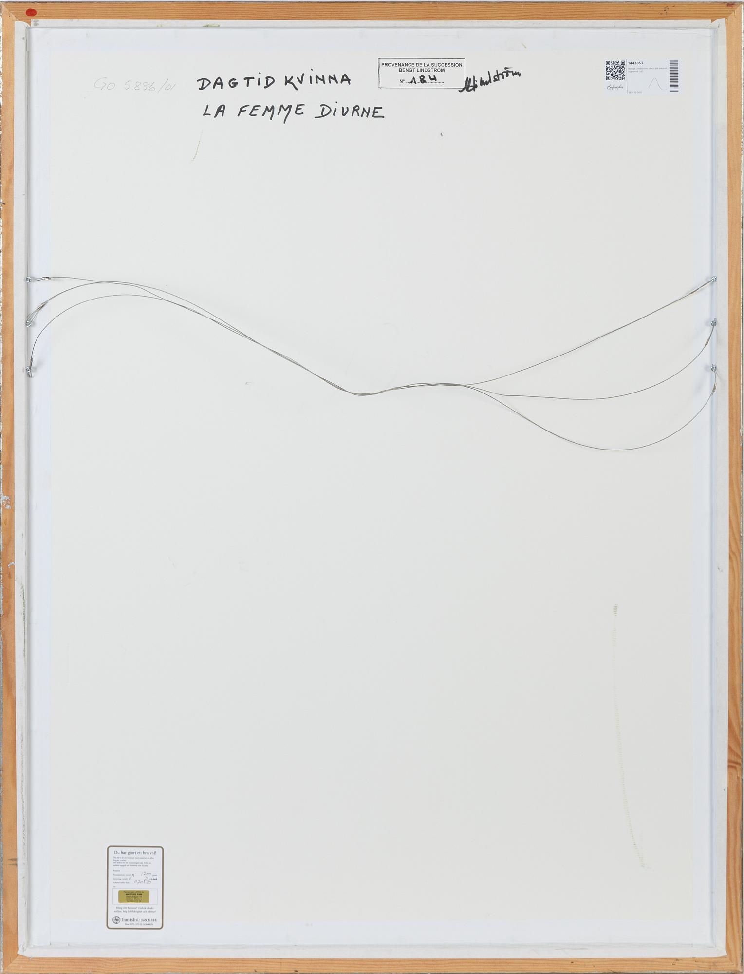 Bengt Lindström, akryl på papper, signerad.