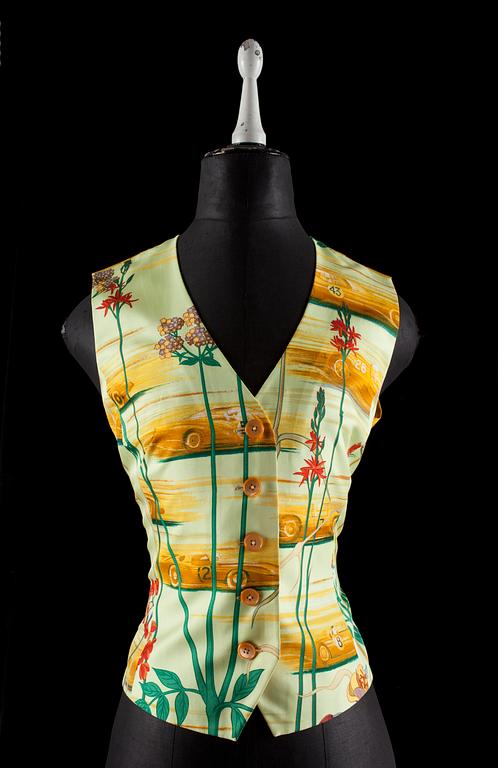 A silk west by Hermès.