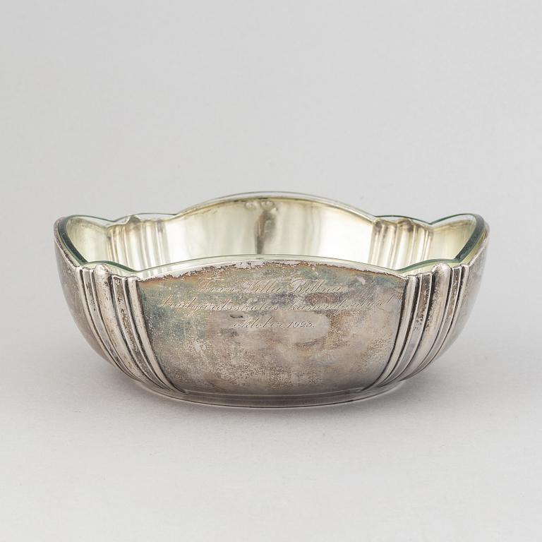 Skål, Silver och glas, Finland, 1923.