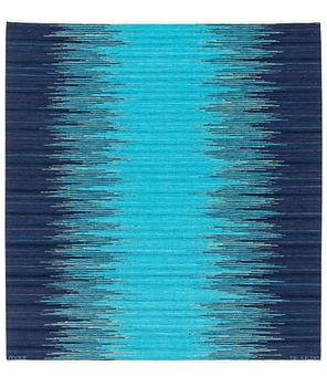 Claesson Koivisto Rune, a carpet, "Forell, Norrskensblå", flat weave, ca 223 x 212 cm, signed AB MMF MC EK OR.