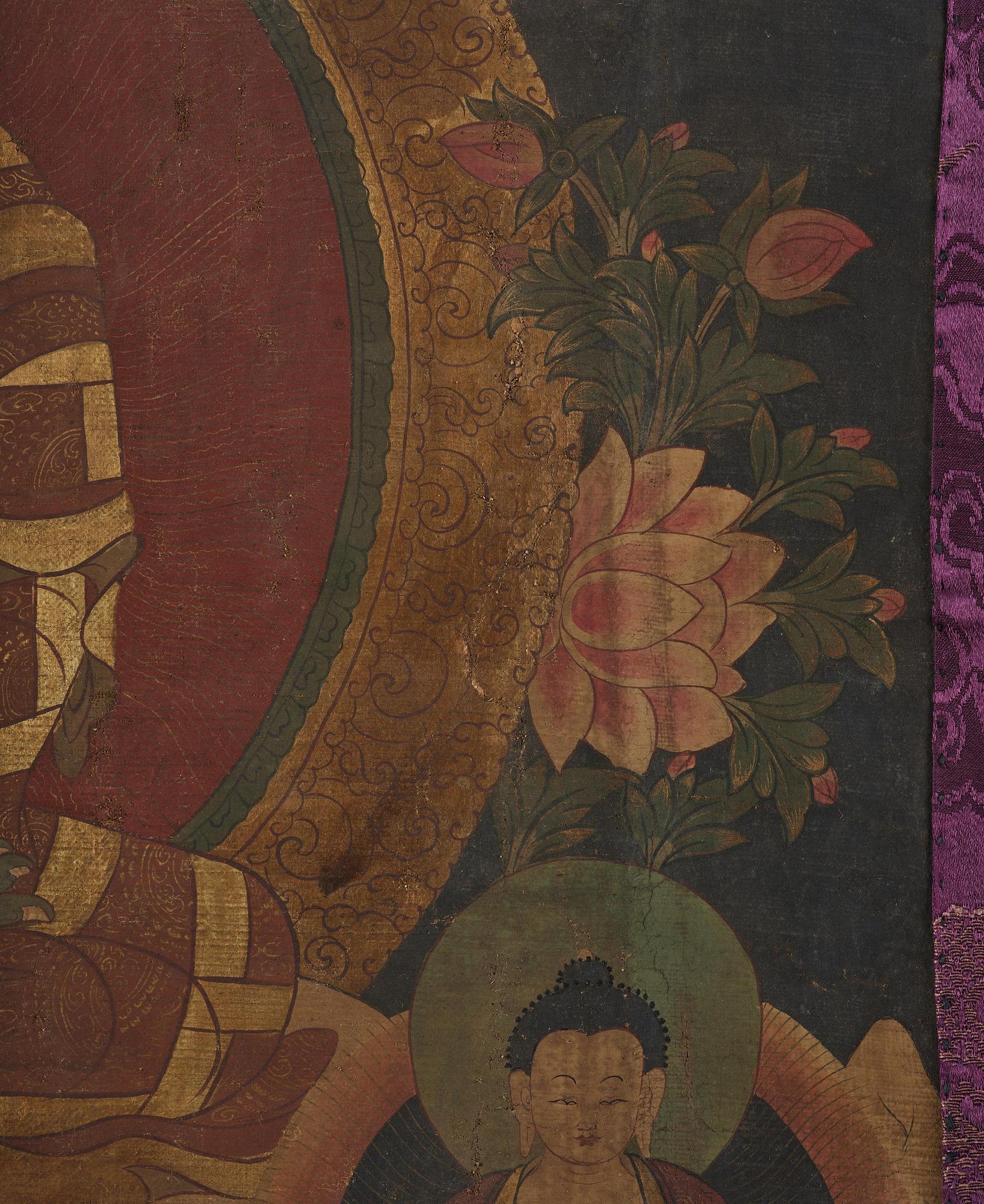 Thangka, Medicin Buddha, Tibet, sent 1900-tal.