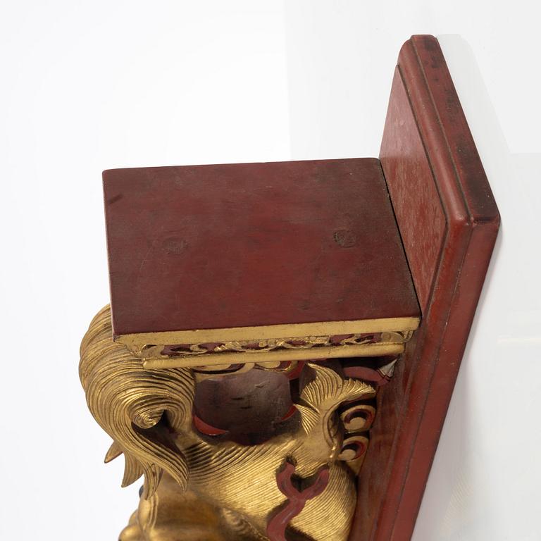 A Chinese decorative wooden console, 20th  entury.