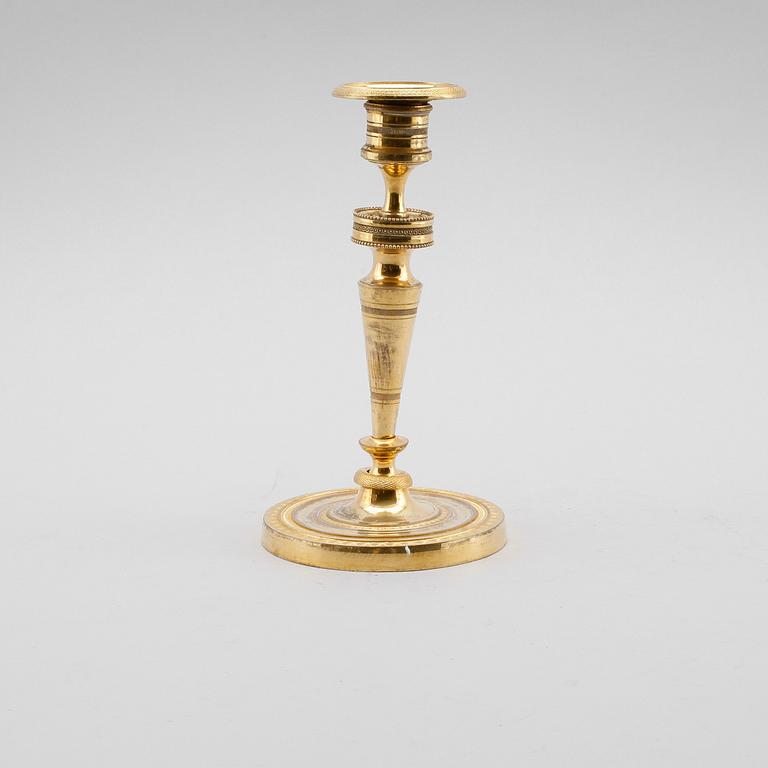 LJUSSTAKE, förgylld brons, 1700-talets andra hälft.