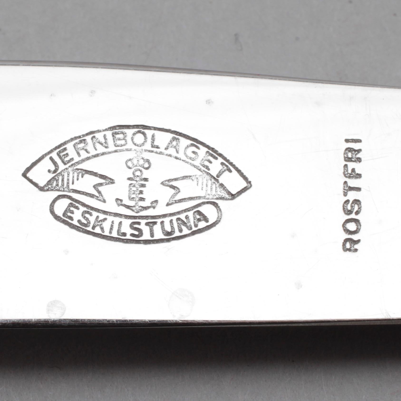 BESTICK, 12 delar, silver, CG Hallberg, Stockholm 1939. Vikt med stålblad ca 691 gram.