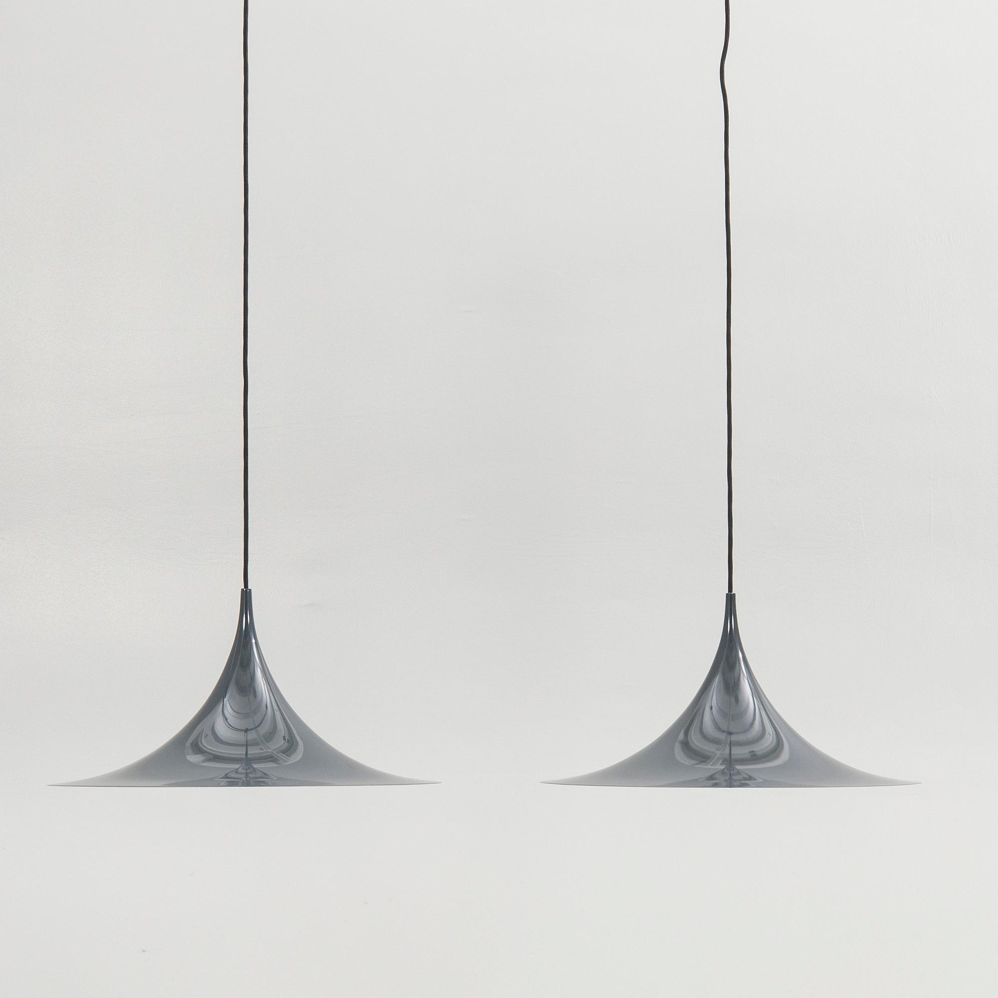Bonderup & Thorup, ceiling lamps, a pair, "Semi pendant", Gubi, Denmark.