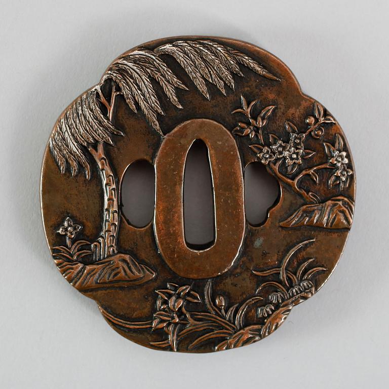 TSUBA, brons, Japan, 1800-tal.