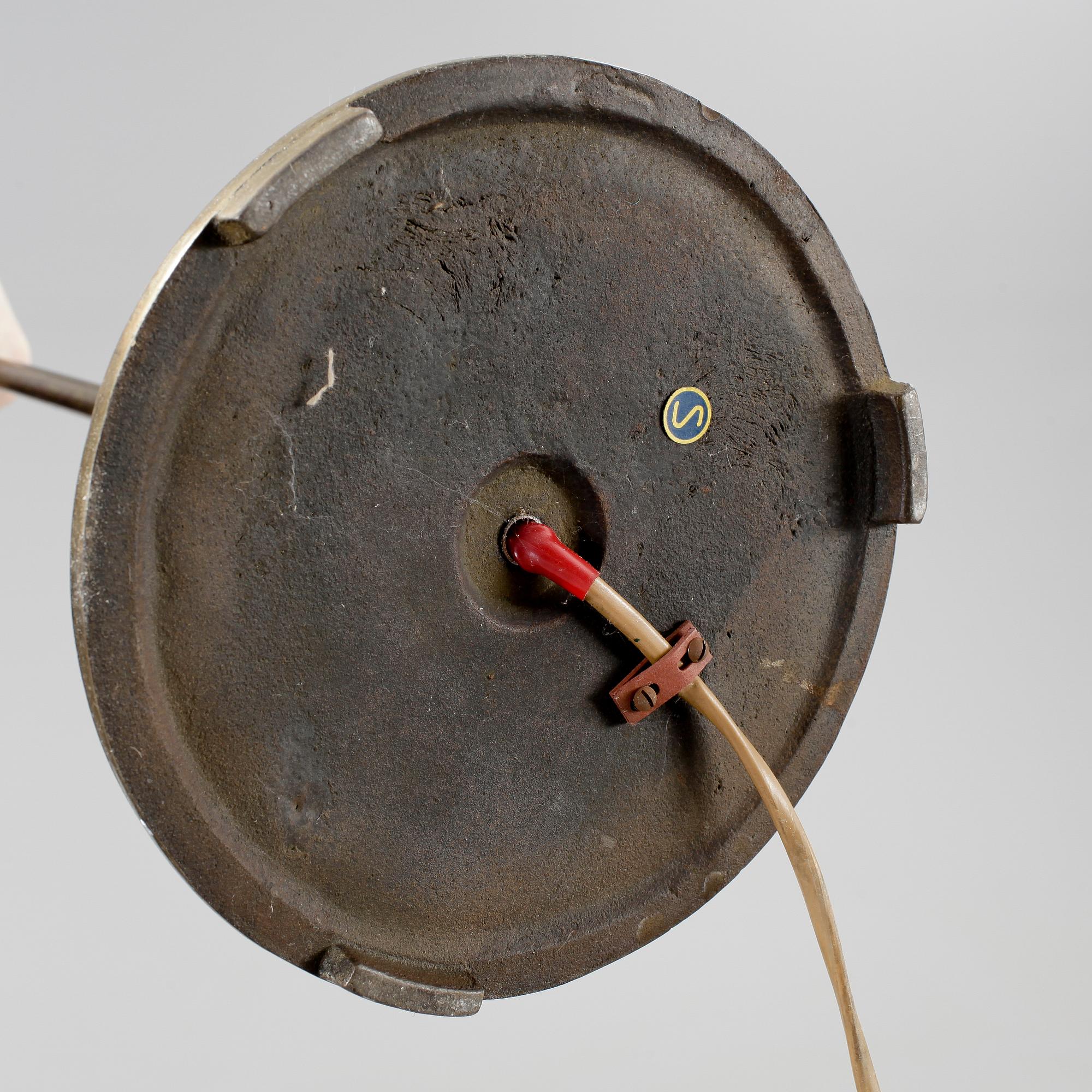 GOLVLAMPA, mässing, 1940-tal.