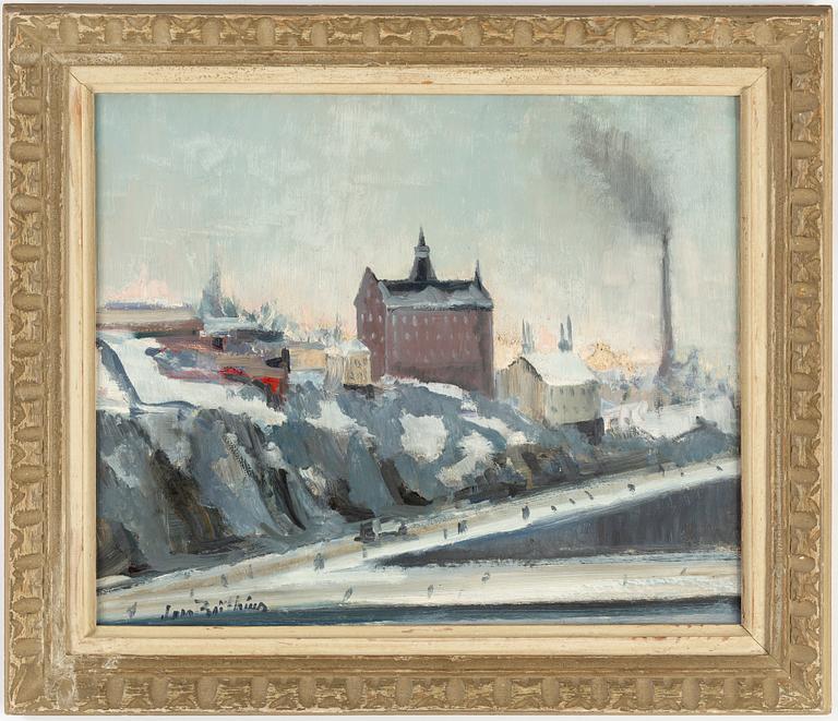 LARS BOËTHIUS, oil on panel, signed.