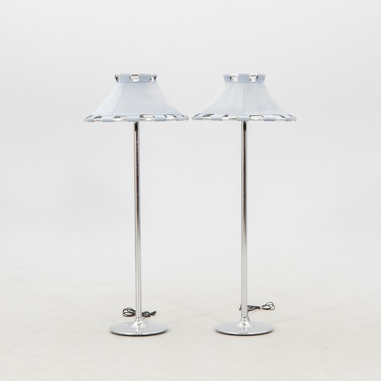 Anna Ehrner Floor Lamps, a Pair, and Ceiling Lamp "Anna" Ateljé Lyktan Århus, Late 20th Century.