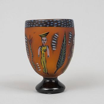 Ulrica Hydman-Vallien, a unique 'jewel glass' vase, Kosta Boda, Sweden 1991.