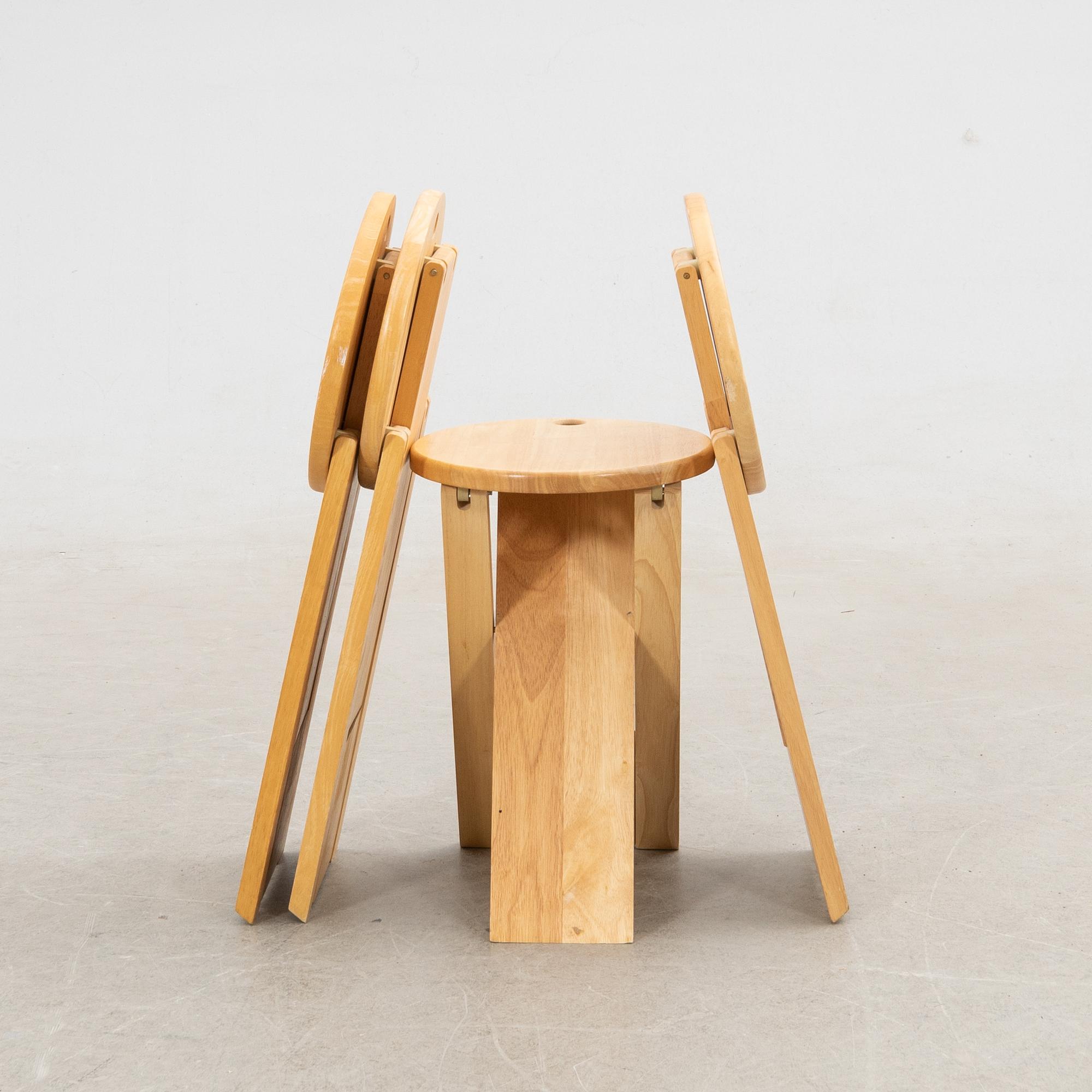 Roger Tallon, stools, 4 pcs, "TS", Sentou, Paris, 1970s.