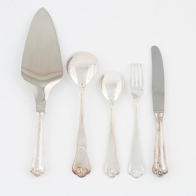 A Swedish Silver Cutlery, model 'Symfoni', mark of Mema, Lidköping 1950-70s (19 pieces).
