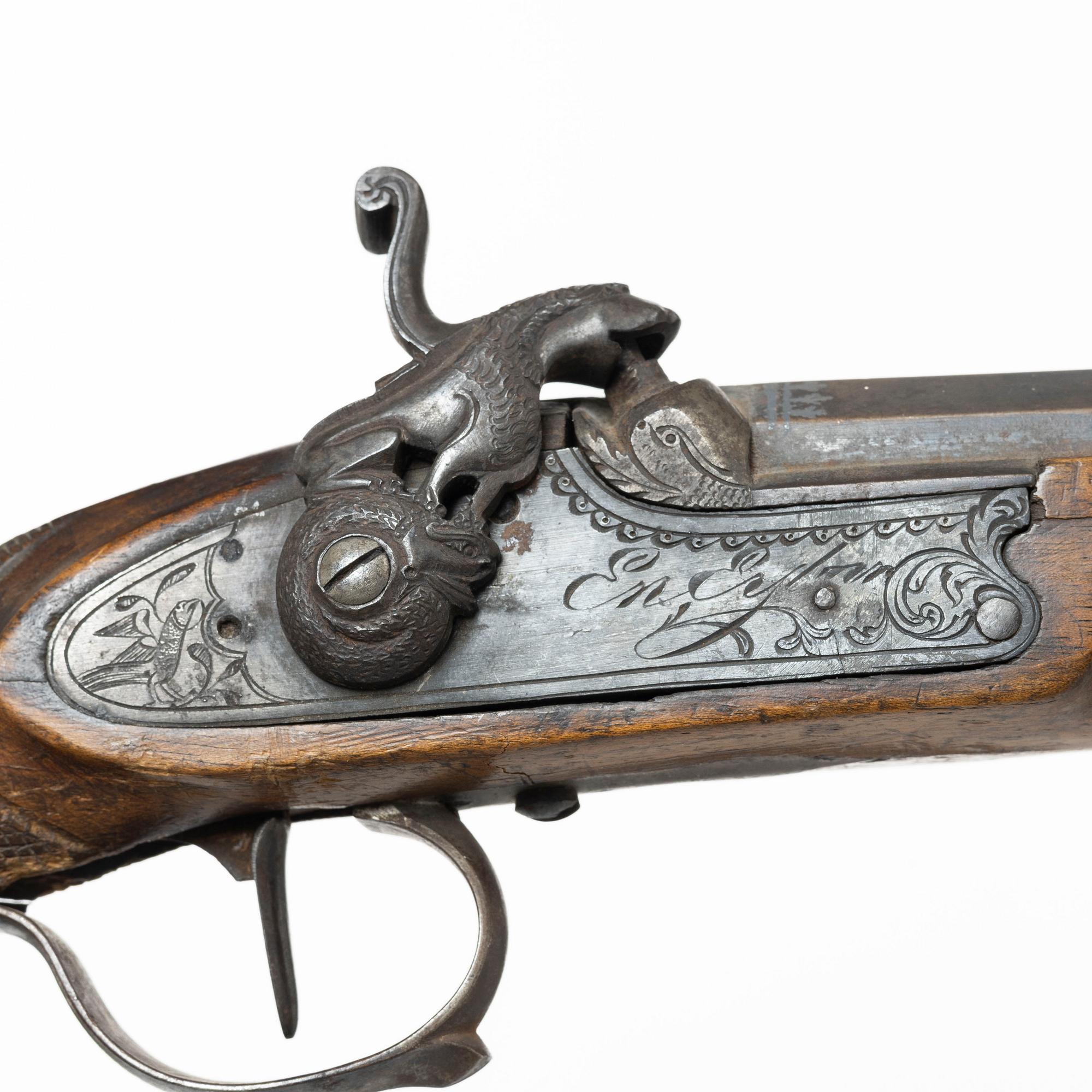 Hammerlock pistol, Spanish, dated 1841.