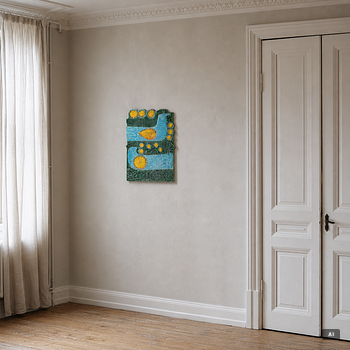 Lisa Larson, a 'Dubbelfasan' ceramic wall plaque, Gustavsberg.