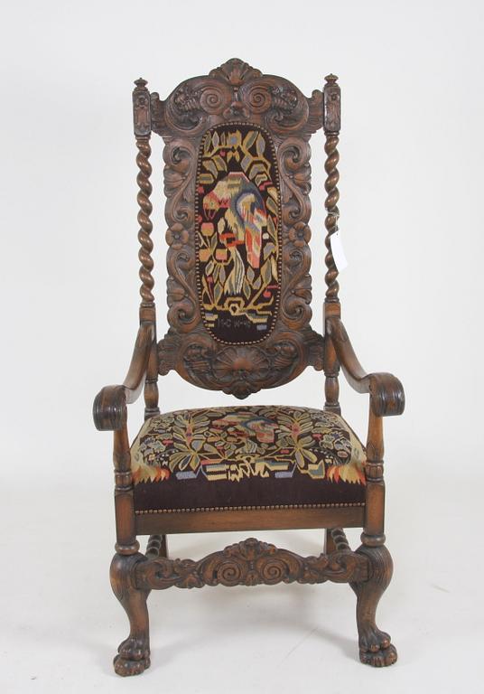 KARMSTOL, barockstil, 1900-tal.