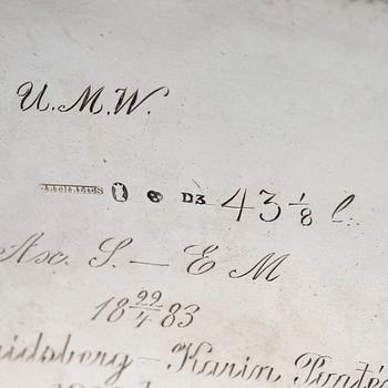 Pehr eller Adolf Zethelius, sockerskrin, silver, Stockholm 1810. Empire.