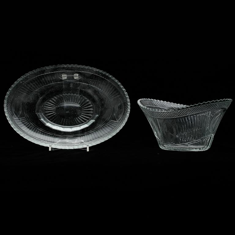 SKÅL MED FAT, glas, 1800-talets slut.