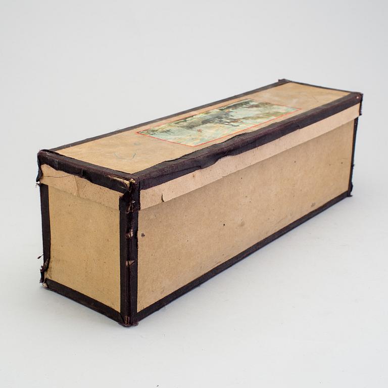 A tinplate gunboat by Gebrüder Bing, Germany, 1910s.