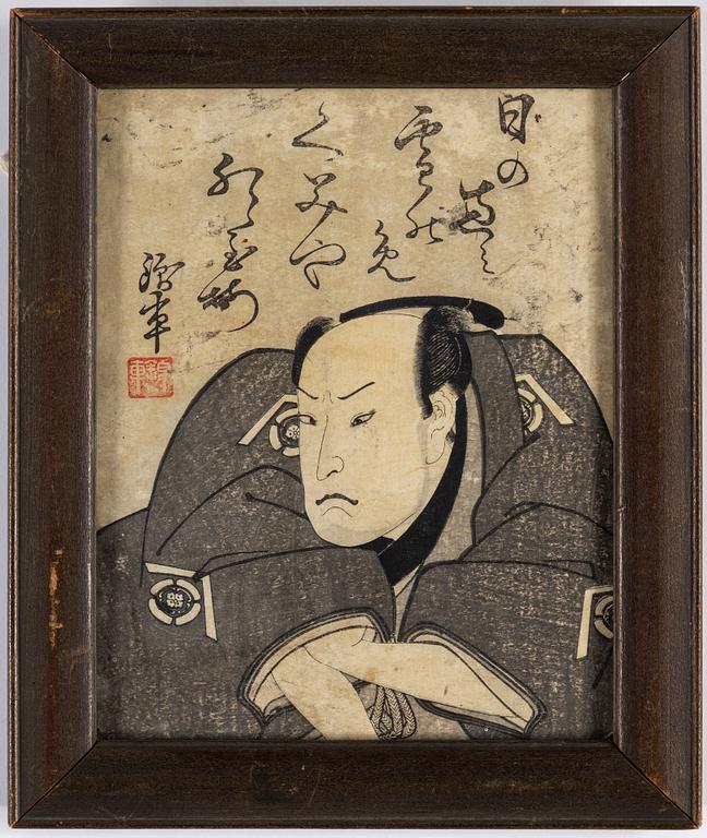 Six (4+2) Japanese color woodblock prints, late 19th/early 20th century.