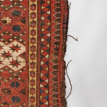 An Antique Beshir carpet, ca 183 x 390 cm.