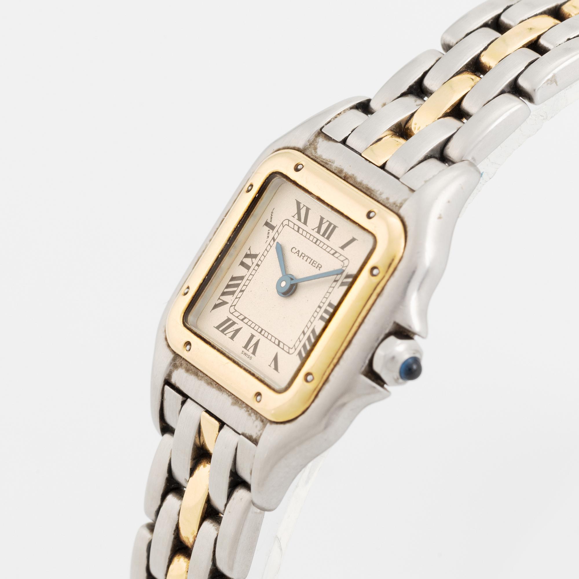 Cartier, Panthère, wristwatch, 21,5 x 21,5 (29,5) mm.