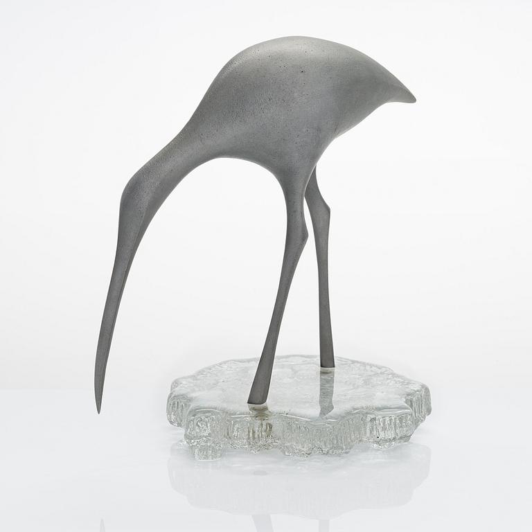 Tapio Wirkkala, sculpture, Suokurppa (Snipe). Stamped Kultakeskus Oy Design: Tapio Wirkkala Made in Finland.
