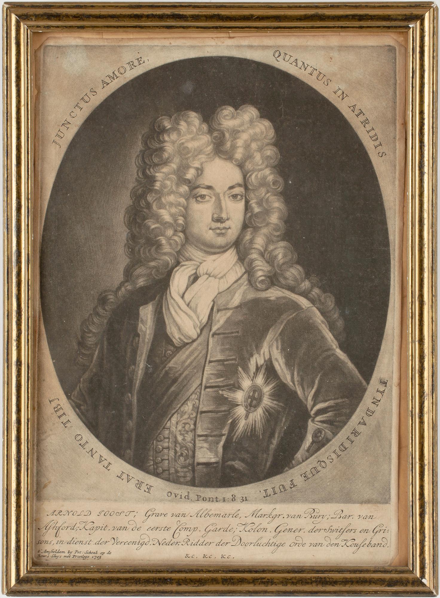 GRAVYRER, 2 st, Peter Schenk, Amsterdam, tidigt 1700-tal.