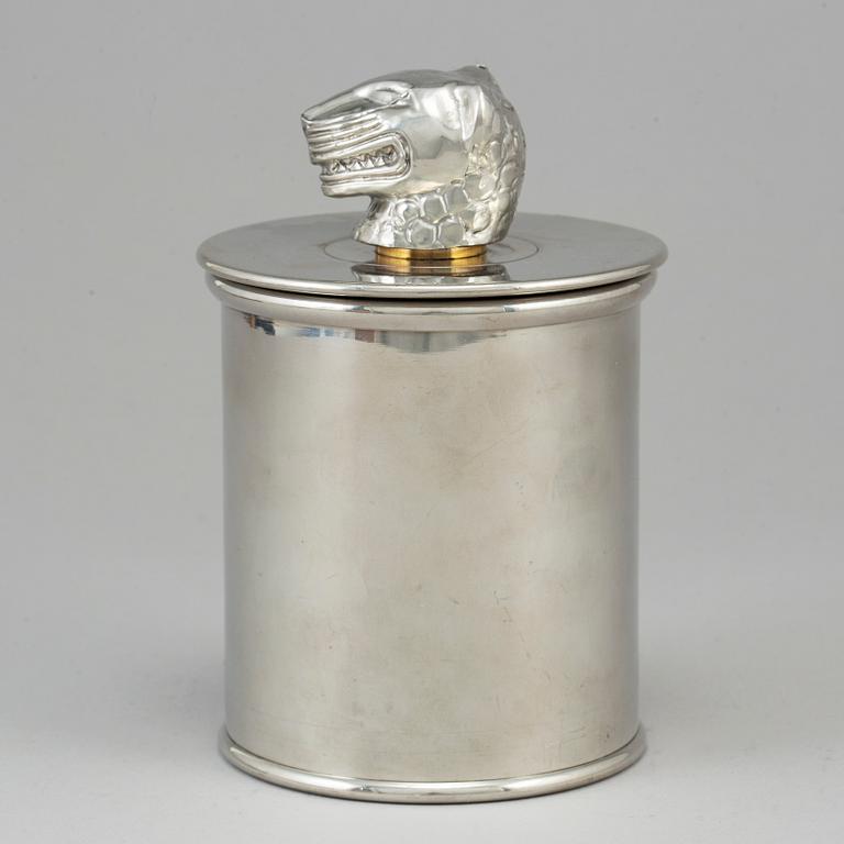 ANNA PETRUS, a 'Panter' pewter box, 2010.