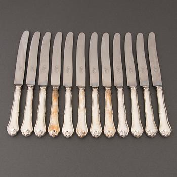 A 173-piece set of 'Chippendale' silver cutlery, Hopeakeskus, Hämeenlinna, Finland 1938-1947.