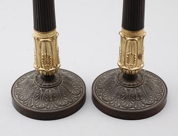 LJUSSTAKAR, 1 par, brons, 1800-talets andra hälft.